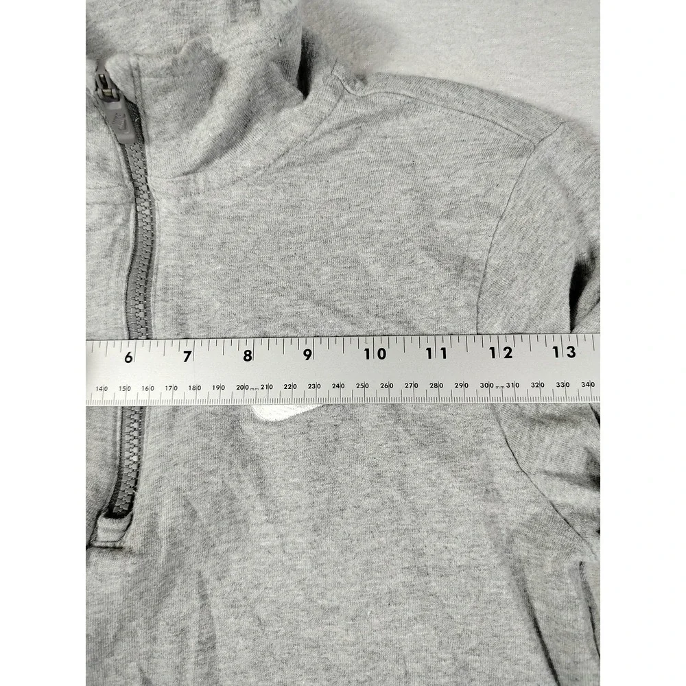 Nike Sweatshirt Youth Large Gray 1/4 Zip Lightweight Jersey Pullover Swoosh Logo